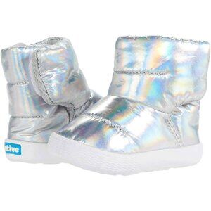 𝅺NATIVE Kids Chamonix Hologram Baby Girls Winter Boots